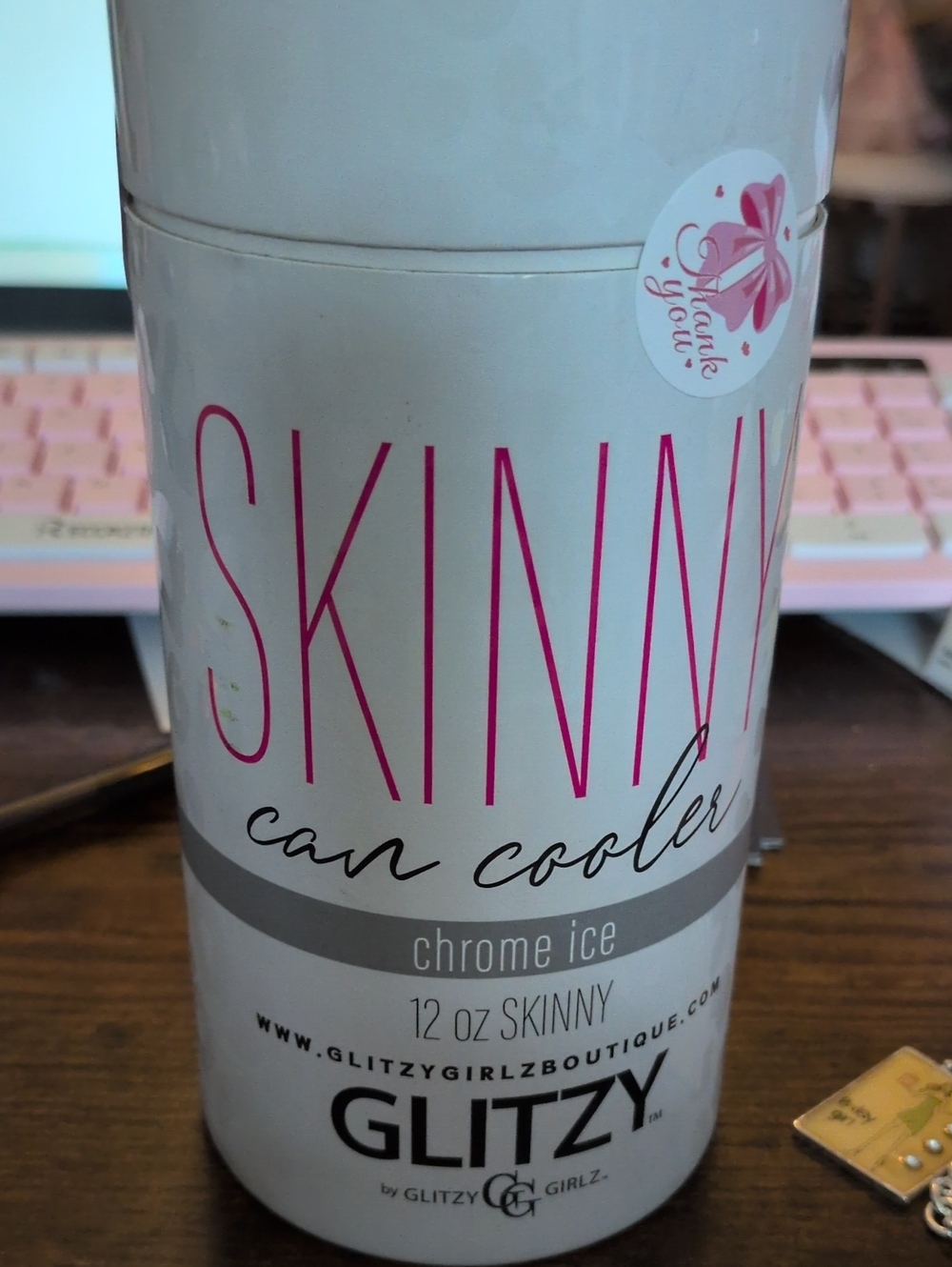 SKINNY Can Cooler Chrome Ice
